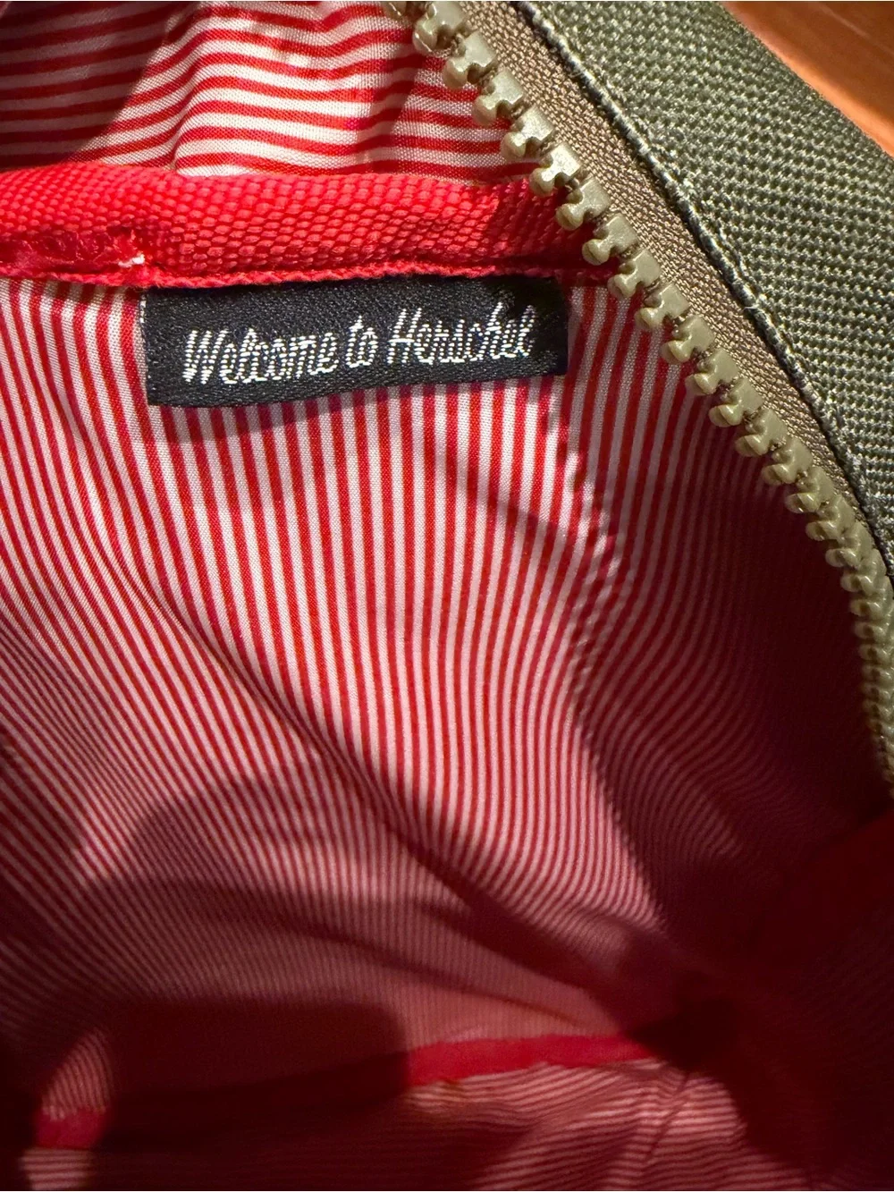 Vintage Herschel Supply Co. Youth Camo Backpack Red Polka Dot